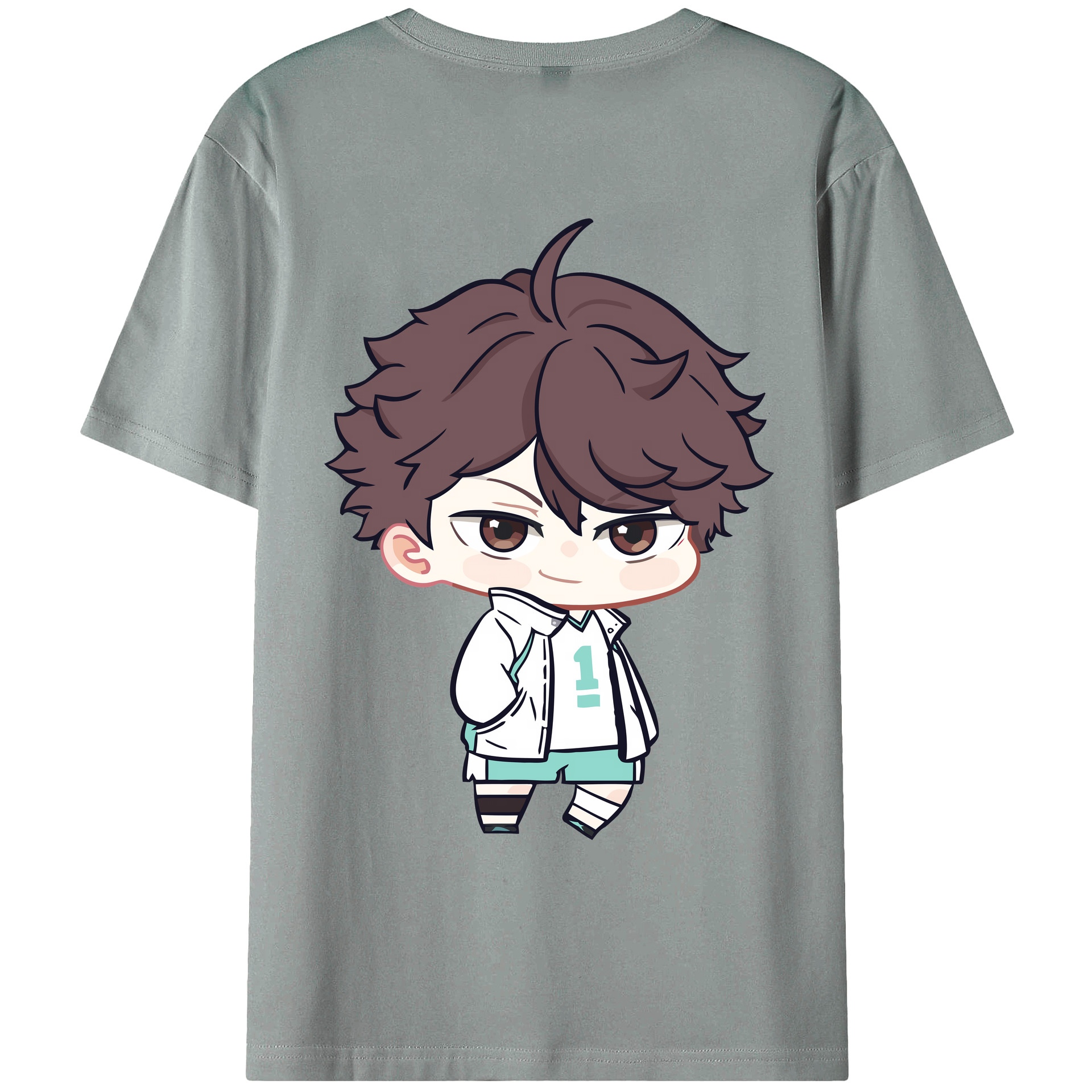（画像用） ハイキュー!! Haikyu!! 綿100％ メンズ半袖Tシャツ（バックプリント） 通気性